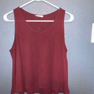 Maroon crop tank